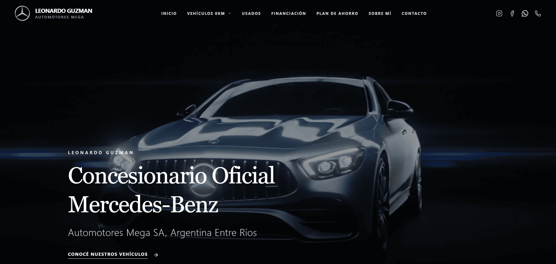 Home cinematográfico con video reveal Mercedes-Benz